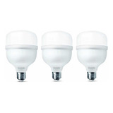 Kit 3 Lâmpadas Super Bulbo Led Alta Potência 50w Branco Frio Luz Branco frio 110v 220v