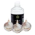 Kit 3 Lamparinas Decorativas Bola Incolor   500ml De Fluido