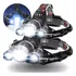 Kit 3 Lanterna Cabeça Triplo T6 3led Cree Profissional 4000l