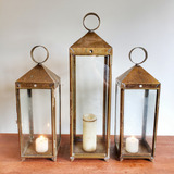 Kit 3 Lanterna Marroquina Decorativa Castiçal Porta Velas