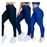 Kit 3 Leg Academia Feminina Calça Fitness Shorts Bernuda