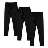 Kit 3 Legging Infantil Flanelada Menina Básica Cotton Malwee