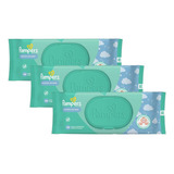 Kit 3 Lenço Umedecido Pampers 48 Unidades