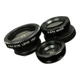 Kit 3 Lentes Lente Wide Universal Clip Lens iPhone