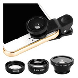 Kit 3 Lentes Lentes Fisheye Universal Clip Lens Galaxy