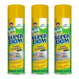 Kit 3 Limpa Estofados Banco Carpetes Spray Super Dom 300ml