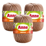Kit 3 Linha Anne 500 Circulo Cor 7650 Amêndoa