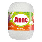 Kit 3 Linha Anne Branca Novelo 500m Crochê Circulo Cor 8001