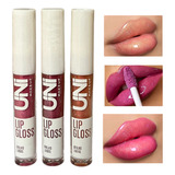 Kit 3 Lip Gloss Labial Acabamento Brilhante Uni Makeup