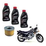 Kit 3 Litros Oleo Gt oil Mineral 20w50 Filtro Cb 400 450