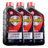 Kit 3 Litros Óleo Motor 20w50 Sl Mineral Texaco Havoline