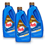 Kit 3 Litros Reduz Aspiração Hth 1 Litro Tratamento Piscina