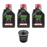 Kit 3 Lts Motul 5100 10w30 Filtro Óleo Fram Ph6017a