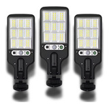 Kit 3 Luminária Solar Refletor 100w Led Sensor Automático
