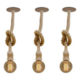 Kit 3 Luminárias Pendentes Edison Corda Retro 1 10m Promoção