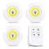 Kit 3 Luminárias Spot De Led 3w Com Controle Remoto Cor Branco Pilha Aaa