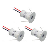 Kit 3 Luzes De Cortesia Mini Em Led Branco Frio 12v