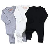Kit 3 Macacão Minimalista Para Bebês Com Zíper Premium Confortável Menino Menina Unissex Baby Greg Rn 