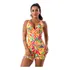 Kit 3 Macaquinho Feminino Bojo Costa Aberta Fitness Estampa