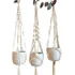 Kit 3 Macrame Hanger Suporte Vaso 90cm Cordão Algodão Cru