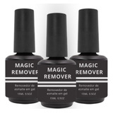 Kit 3 Magic Remover Removedor Em Gel Unha Nails Designer