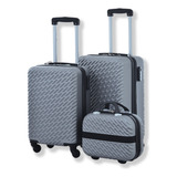 Kit 3 Malas Bolsa De Viagem Grande Bordo Com Rodinhas Luxury
