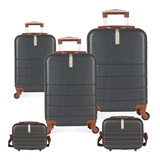 Kit 3 Malas Polo King Para Viagem Com Cadeado 2 Frasqueiras