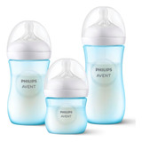 Kit 3 Mamadeira Avent Pétala 3 0 125 260 330ml Azul