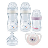 Kit 3 Mamadeiras Nuk Starter Recém Nascido Com Chupeta Star
