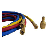 Kit 3 Mangueiras 1 50m P manifold R134a 22 404 adap R410a
