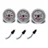 Kit 3 Manômetros 52mm Racing + Kit 3 Leds Azuis Cronomac