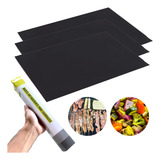 Kit 3 Manta Antiaderente P Chapa Grelha Churrasqueira Grill