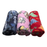 Kit 3 Manta Cobertor Mantinha Soft P Cachorro E Gato M 75x55