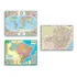 Kit 3 Mapas Brasil + Mundi + Minas Gerais 120x90cm