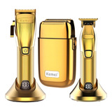 Kit 3 Maquina Kemei Corte Pezinho Shaver K32s I32s Tx1 D