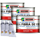 Kit 3 Massa Fibra De Vidro Poliéster Com 750g Maxi Rubber