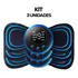 Kit 3 Massageador Portátil Recarregável Dor Pescoço Coluna 110v/220v