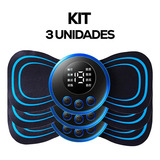 Kit 3 Massageador Portátil Recarregável Dor Pescoço Coluna Pulso Varilex Relaxamento 110v 220v