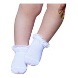 Kit 3 Meia Baby Kids Festa Com Aplique Algodão Puket 9031