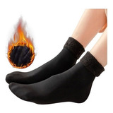 Kit 3 Meia Térmica Feminina Forrada Fleece Flanelada Quente
