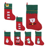 Kit 3 Meias Botas Natalina Enfeite Decoração De Natal