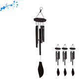Kit 3 Mensageiro Sino Dos Ventos Metal Som Suave