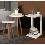 Kit 3 Mesa Lateral Pé Palito Design Moderno Lindas Baratas