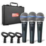 Kit 3 Microfone Profissional Mxt Btm