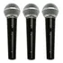 Kit 3 Microfones De Mão Leson Ls-50 Xlr Cor Preto