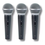 Kit 3 Microfones Santo