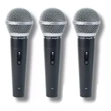 Kit 3 Microfones Santo