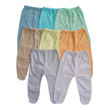 Kit 3 Mijão Bebe Com Pé Malha Culote Calça Enxoval