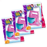 Kit 3 Mini Batedeira Brinquedo Infantil Plástico Rosa