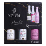 Kit 3 Mini Espumantes Moscateis 187ml Monte Paschoal